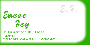 emese hey business card